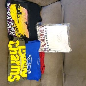 6 men's grunt style shirts